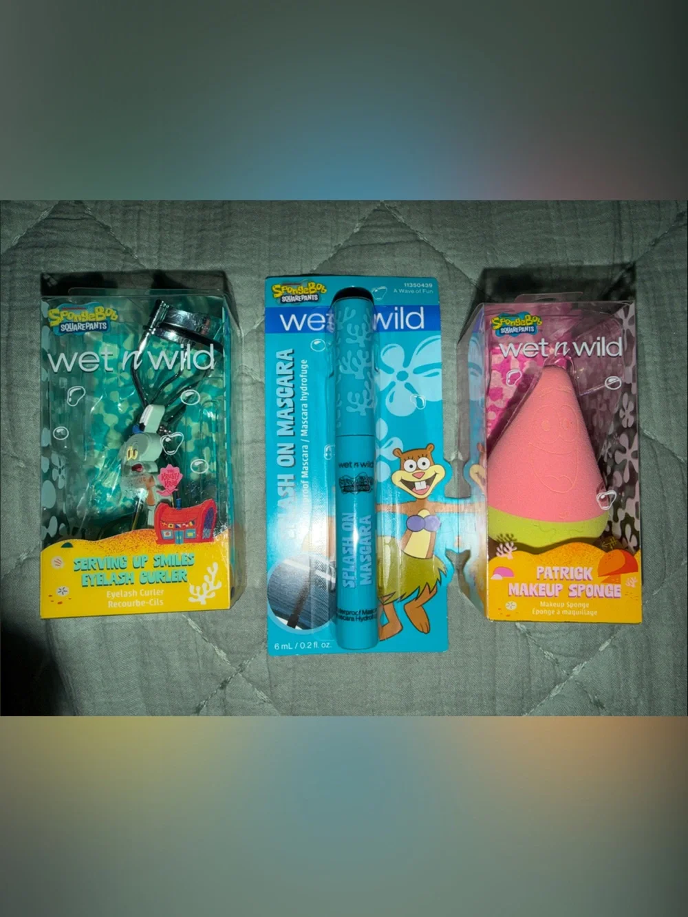 wet n wild x SpongeBob Splash On Mascara, Curler, & Patrick Makeup Sponge Set
